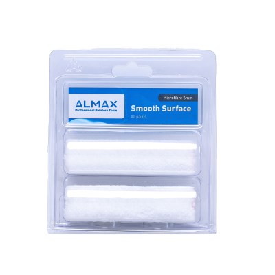 Almax® Mini Paint Roller Microfibre  6mm nap    2 pack