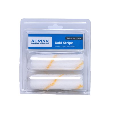 Almax®  Mini Paint Roller Gold Stripe  100mm  2 pack.
