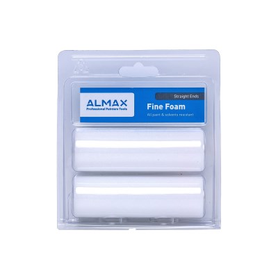 Almax® Mini Roller Fine Foam Straight Ends   2 pack