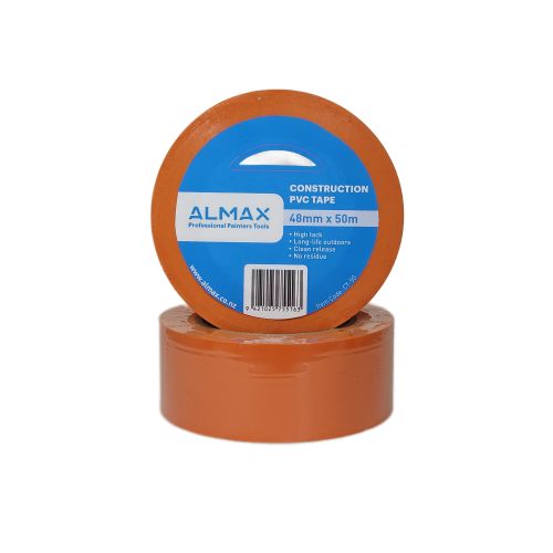 Almax® PVC Construction Tape 48mm x 50 metre roll