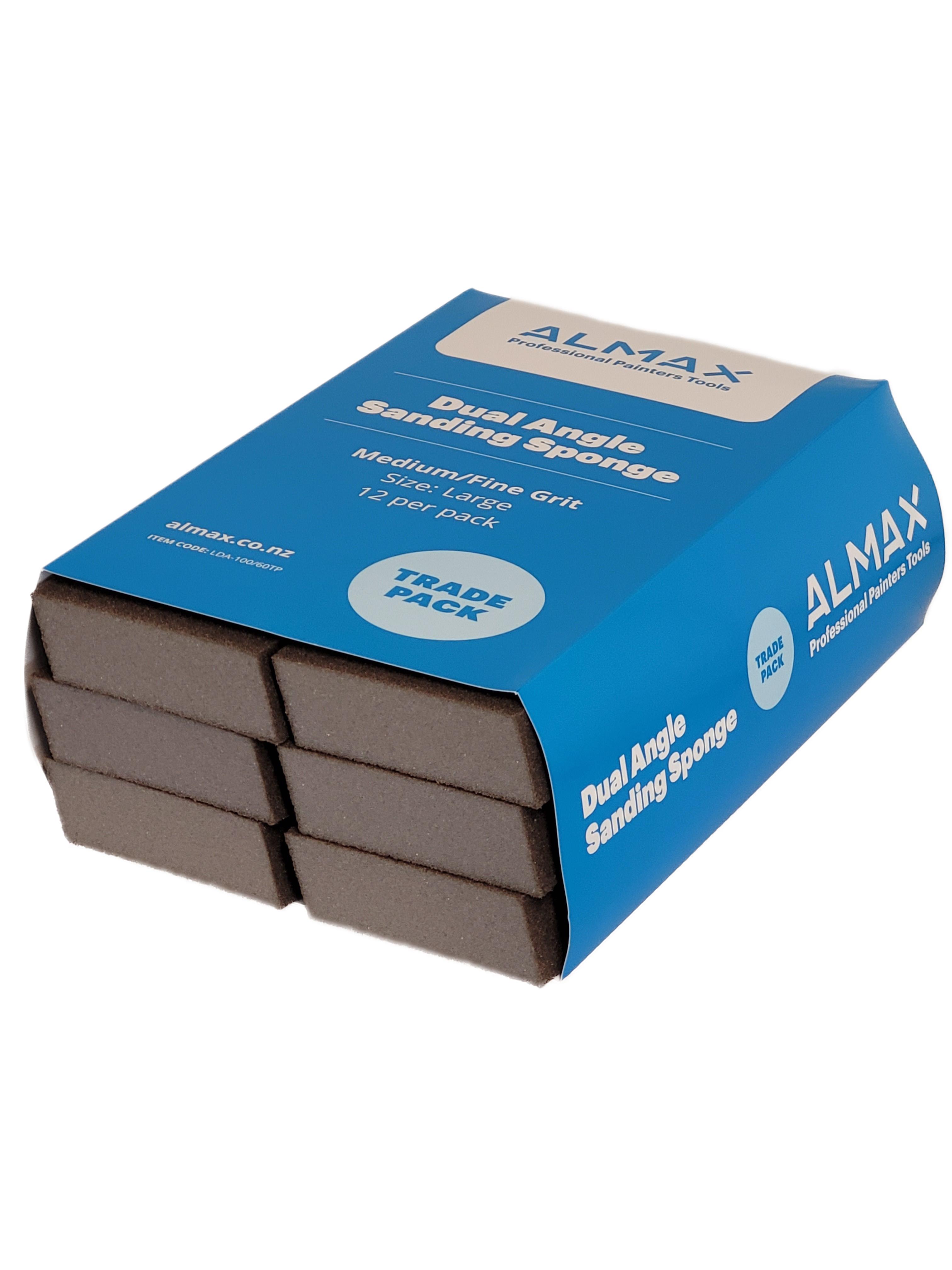 Almax® Sanding Sponge Large Dual-Angle 12 pack medium/fine