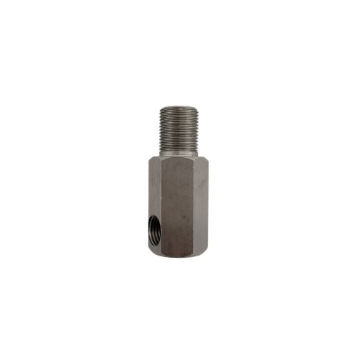 Stainless steel fluid outlet adaptor for AT-10 series pressu