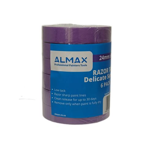 Almax® RAZOR TAPE® Delicate Surface 24mm x 50 metres  6 pack