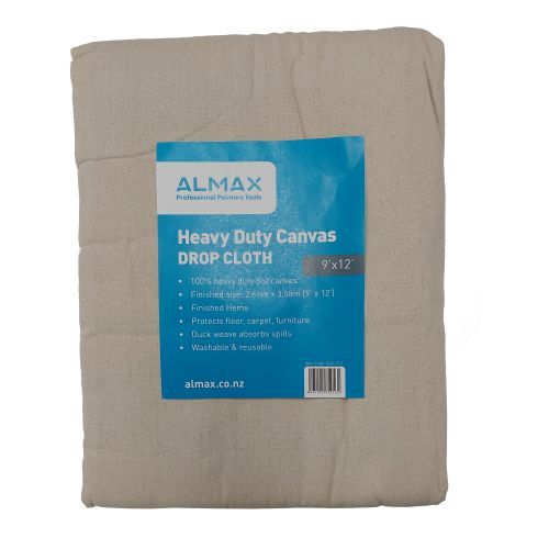 Almax® Canvas Drop Cloth  9' x 12' Heavy Duty (2.6 x 3.6m)_