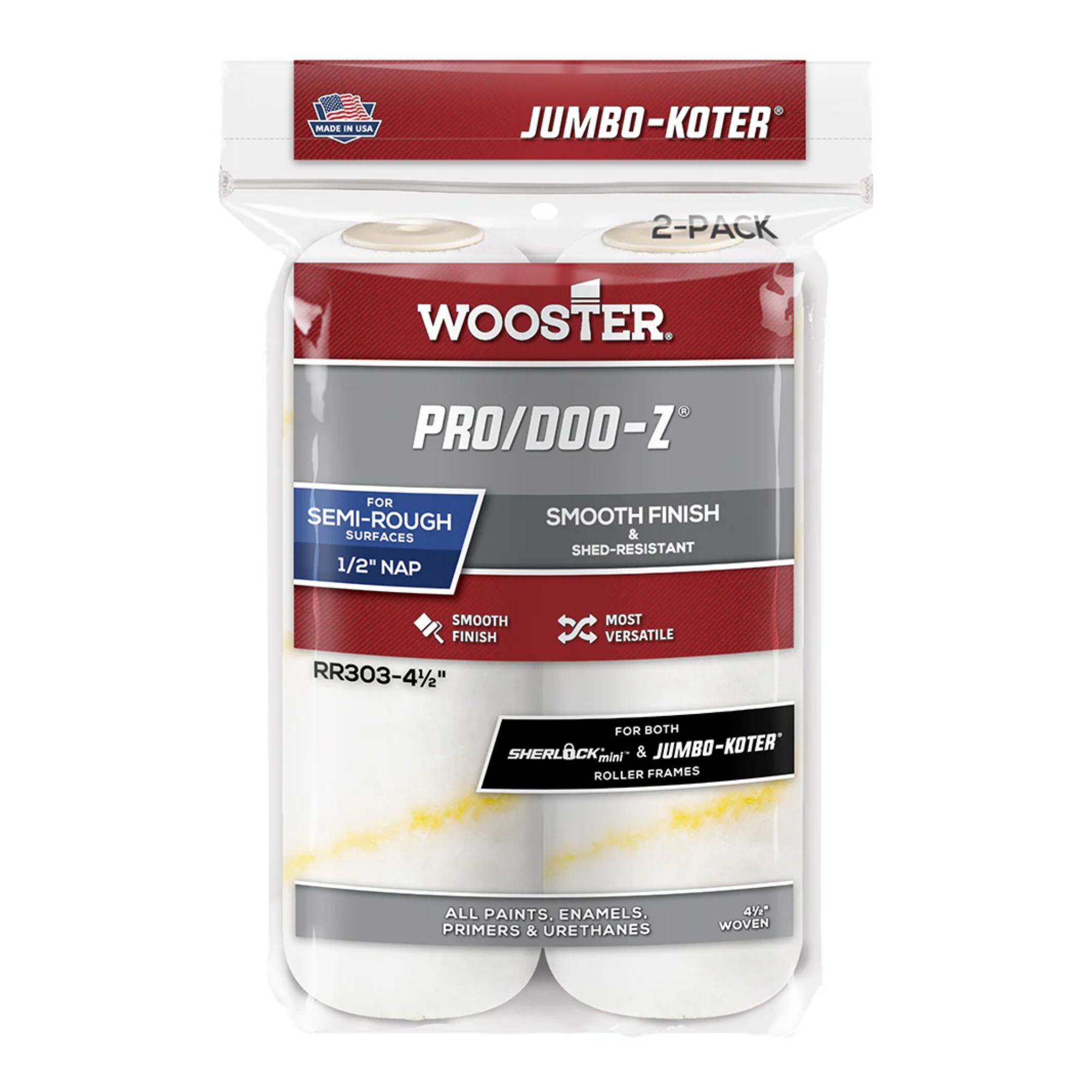 Wooster Jumbo-Koter® Pro/Doo-Z® Roller Sleeves 115mm x 13mm