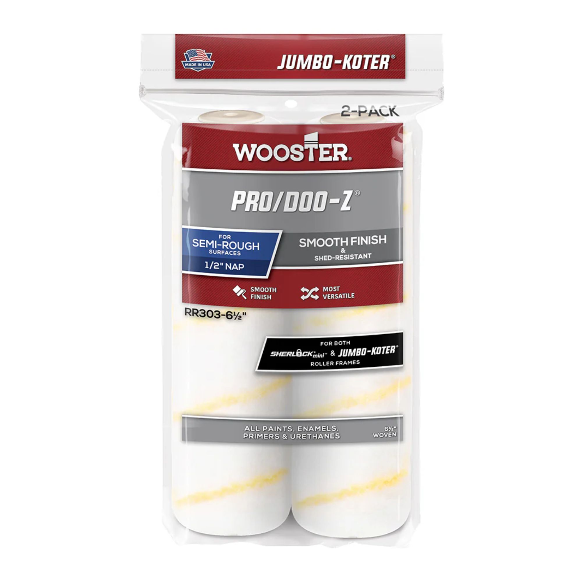 Wooster Jumbo-Koter® Pro/Doo-Z®  165mm x 13mm  (2 pack)