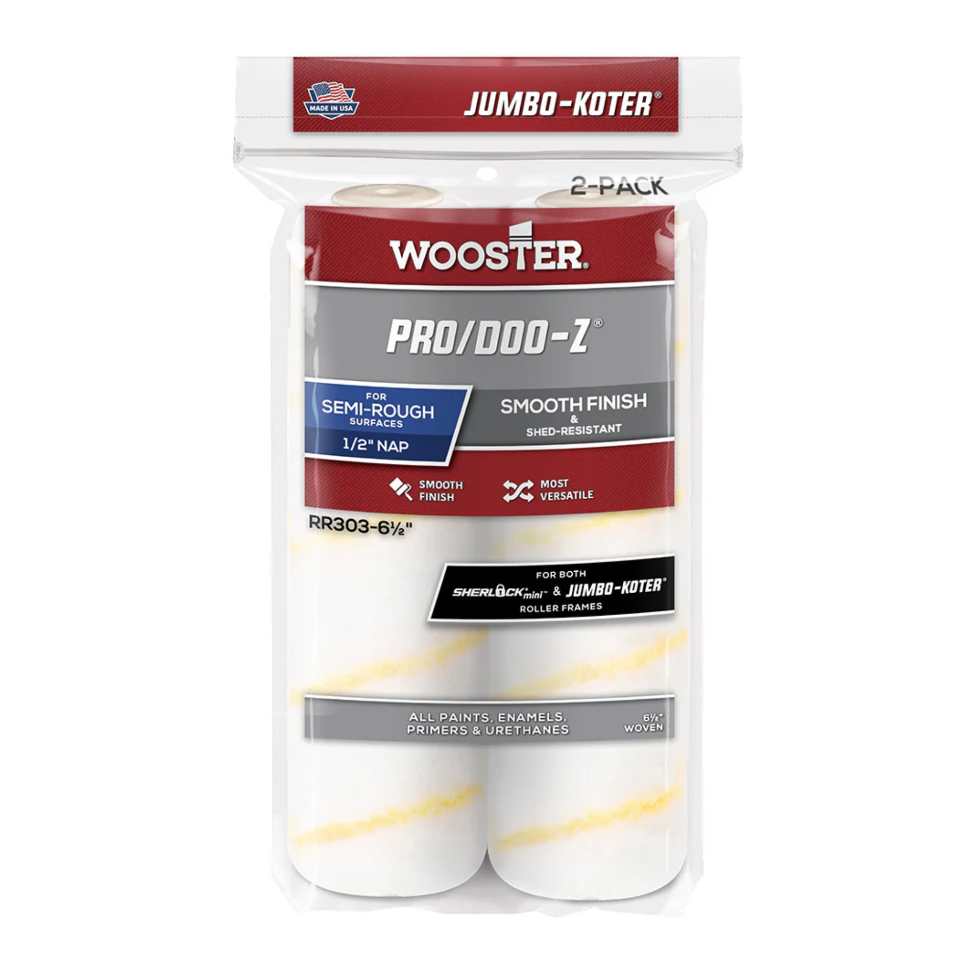 Wooster Jumbo-Koter® Pro/Doo-Z® Roller Sleeves 165mm x13mm