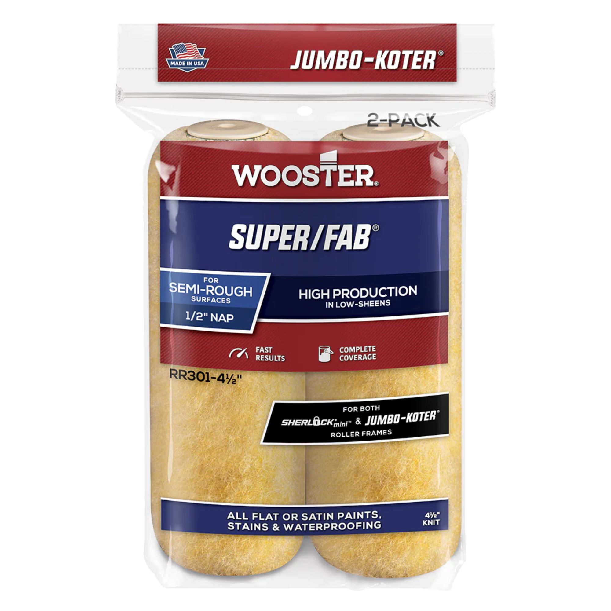 Wooster Jumbo-Koter® Super/Fab® Roller Sleeves 115mm x 20mm