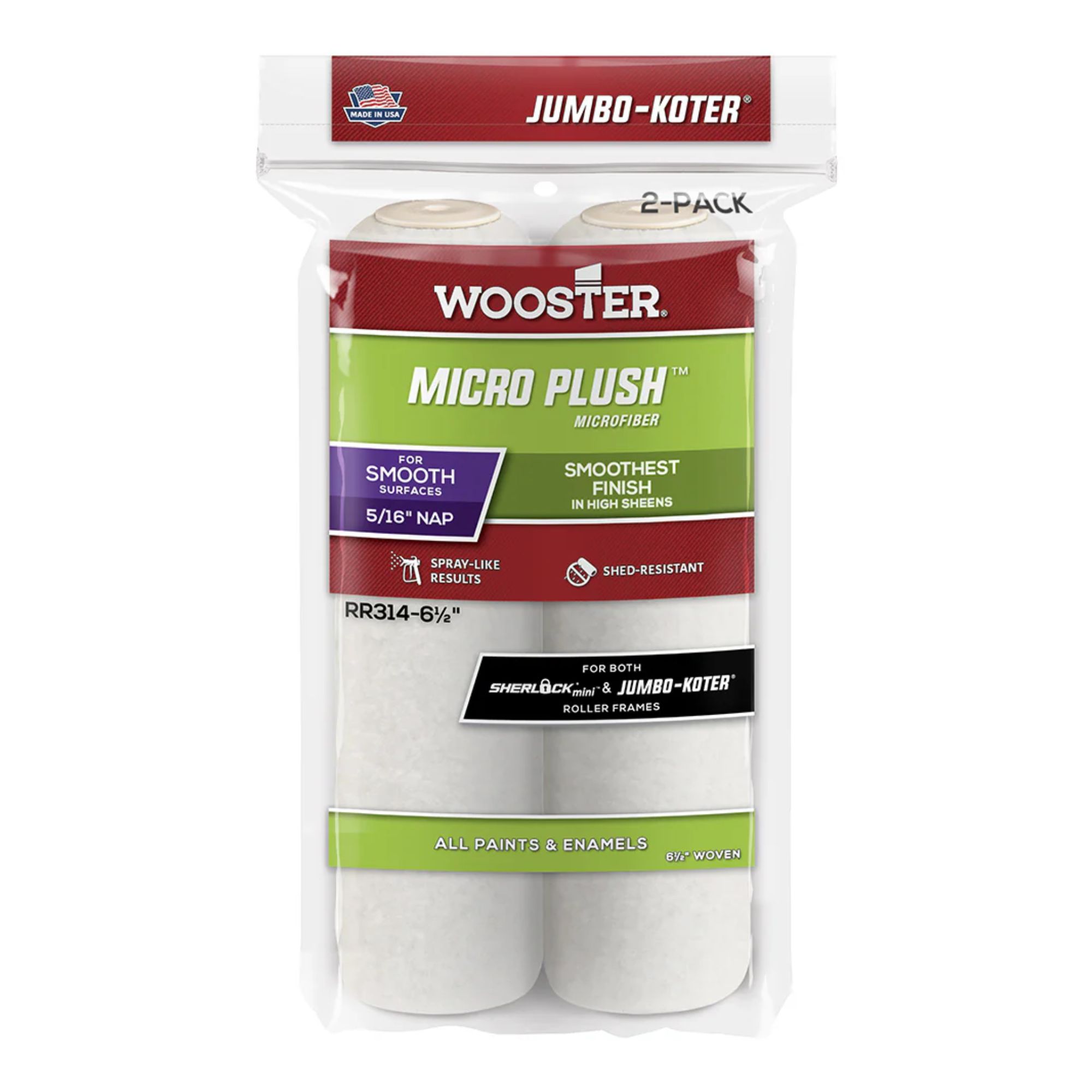 Wooster Jumbo-Koter® Micro Plush™ Roller Sleeves  165 x 8mm