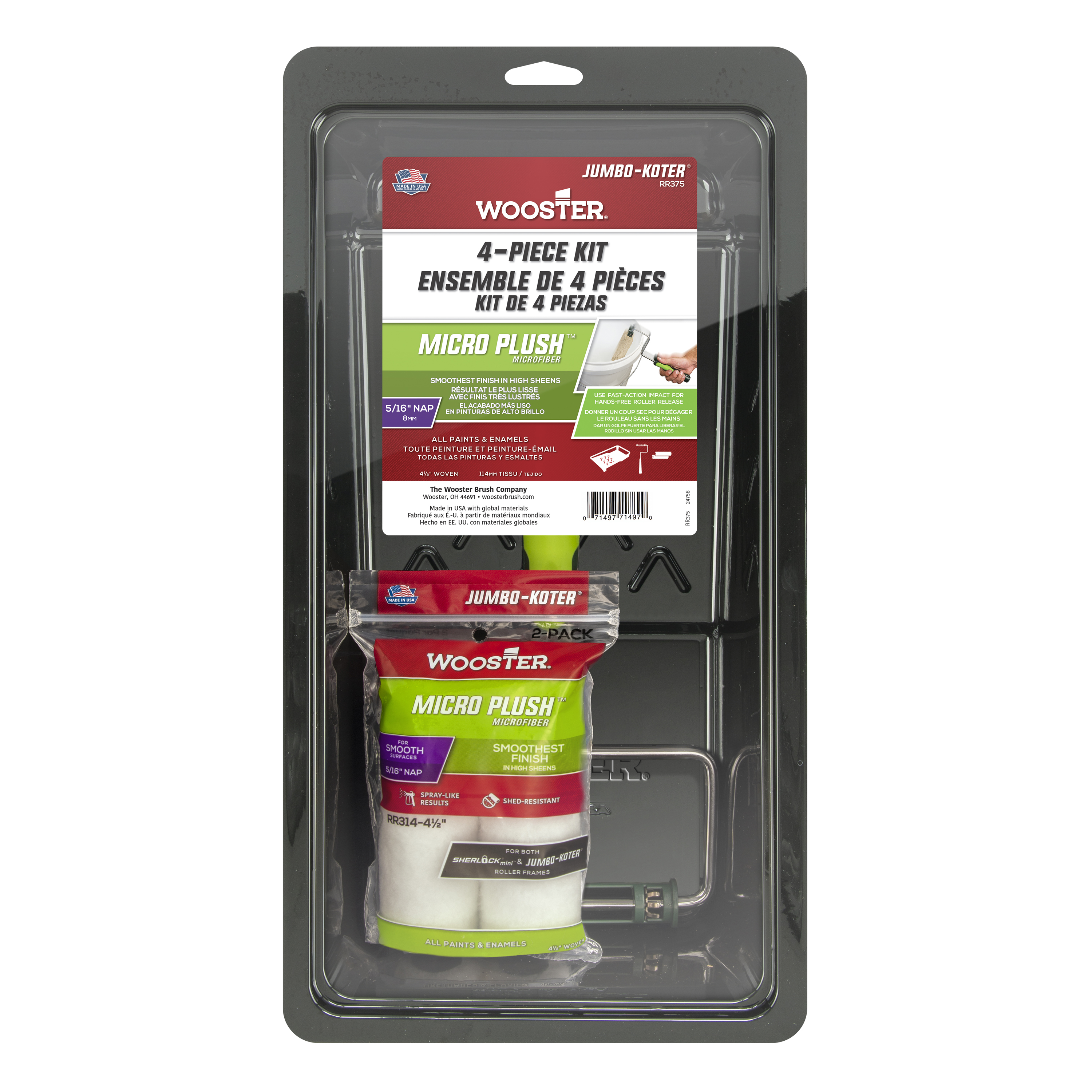 Wooster Jumbo-Koter®  Micro Plush™ Paint Roller Kit  115mm