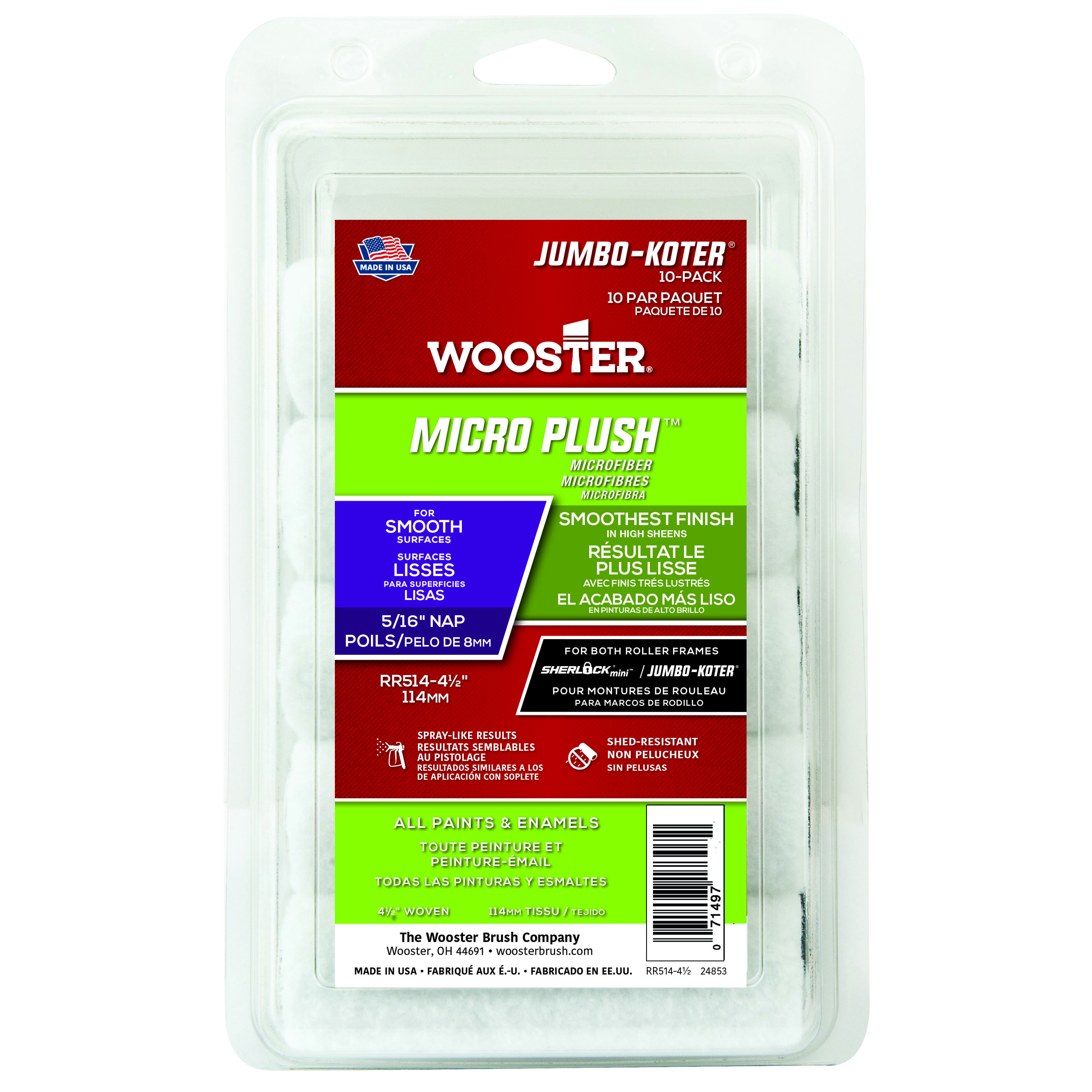 Wooster Jumbo-Koter® Micro Plush™ Roller Sleeves 115 x 8mm