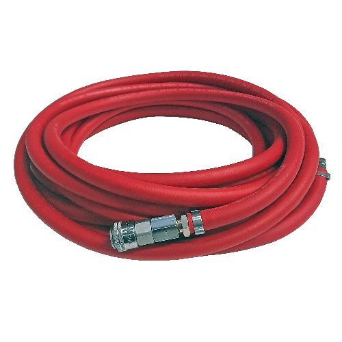 Air Hose Rubber 10mm  x 10 metres with  Big Bore couplers