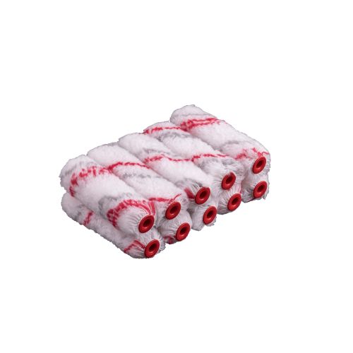 Almax® Mini Paint Roller Double Red Stripe     10 pack