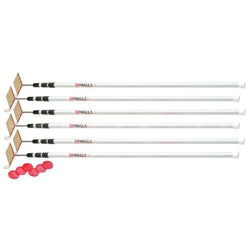 ZIPWALL® Aluminium Pole Kit   6 Pack 3.7 metre