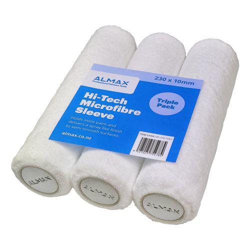  Hi-Tech Microfibre Paint Roller Sleeves 230 x 10mm (3 pack)