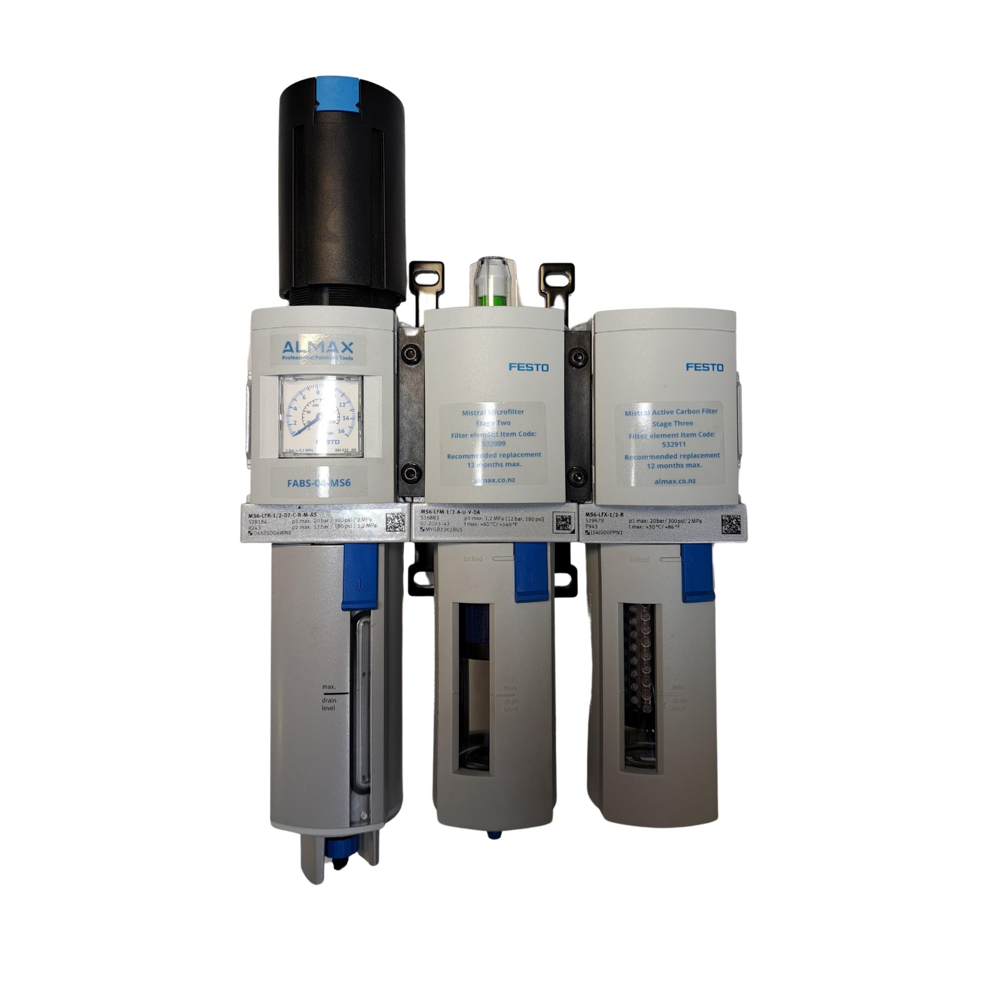 Compressed Air Breathing Filter Set - 3 stage 1/2" BSP