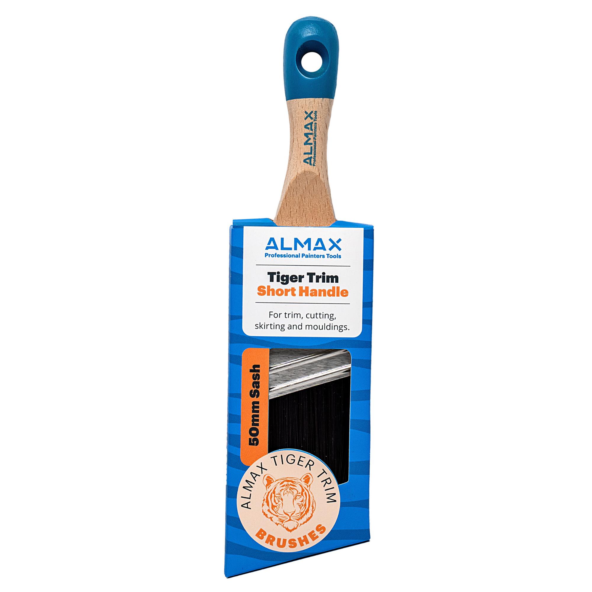 Almax® Tiger Trim Angle Sash Paint Brush 50mm short handle