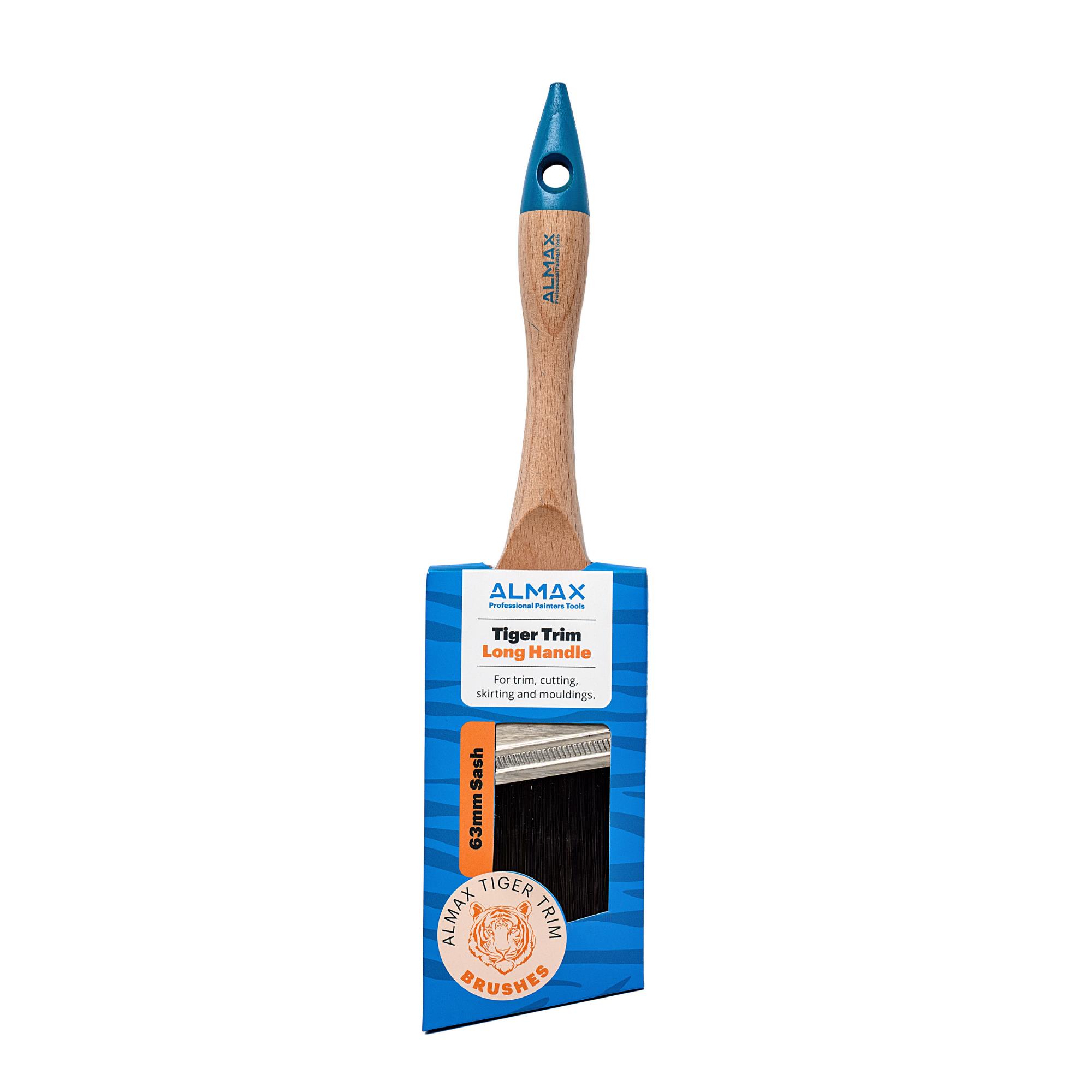Almax® Tiger Trim Angle Sash Paint Brush 63mm long handle