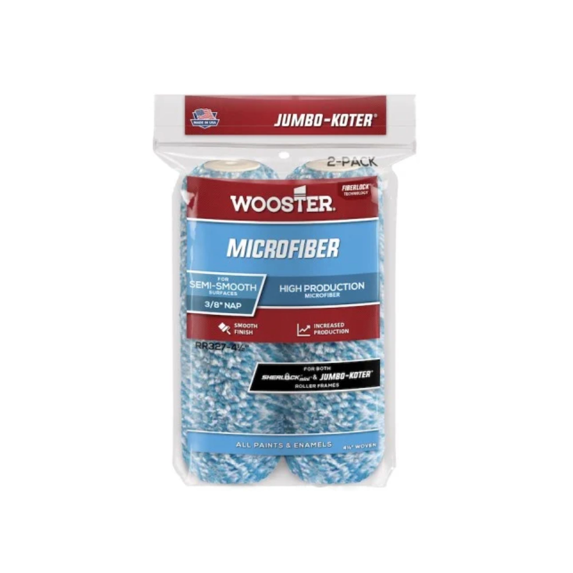 Wooster Jumbo-Koter® Microfiber Roller Sleeves 115mm x 10mm