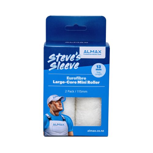 Eurofibre Large-Core Mini Paint Roller 115 x 13mm pack of 2