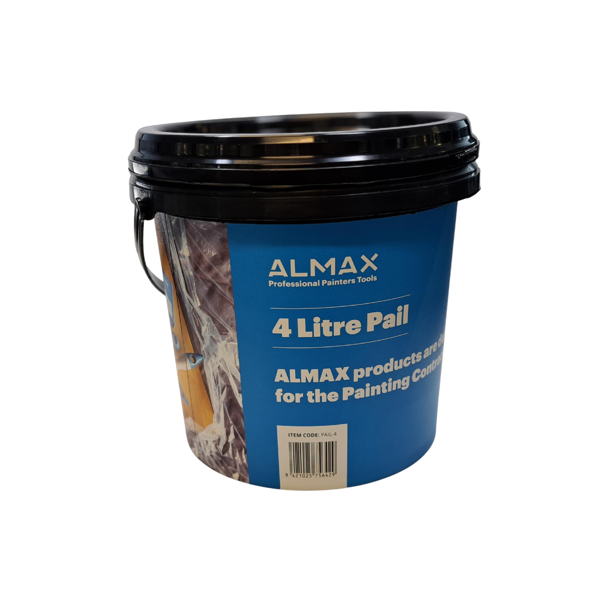 Almax Pail 4 litre black - printed