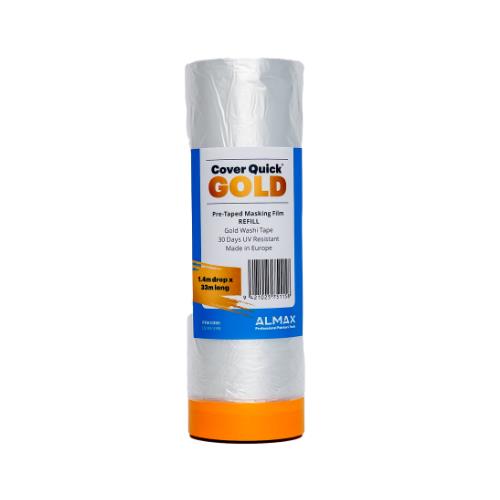 Cover Quick® GOLD Pre-Taped Masking Film Refill  140cm x 33m