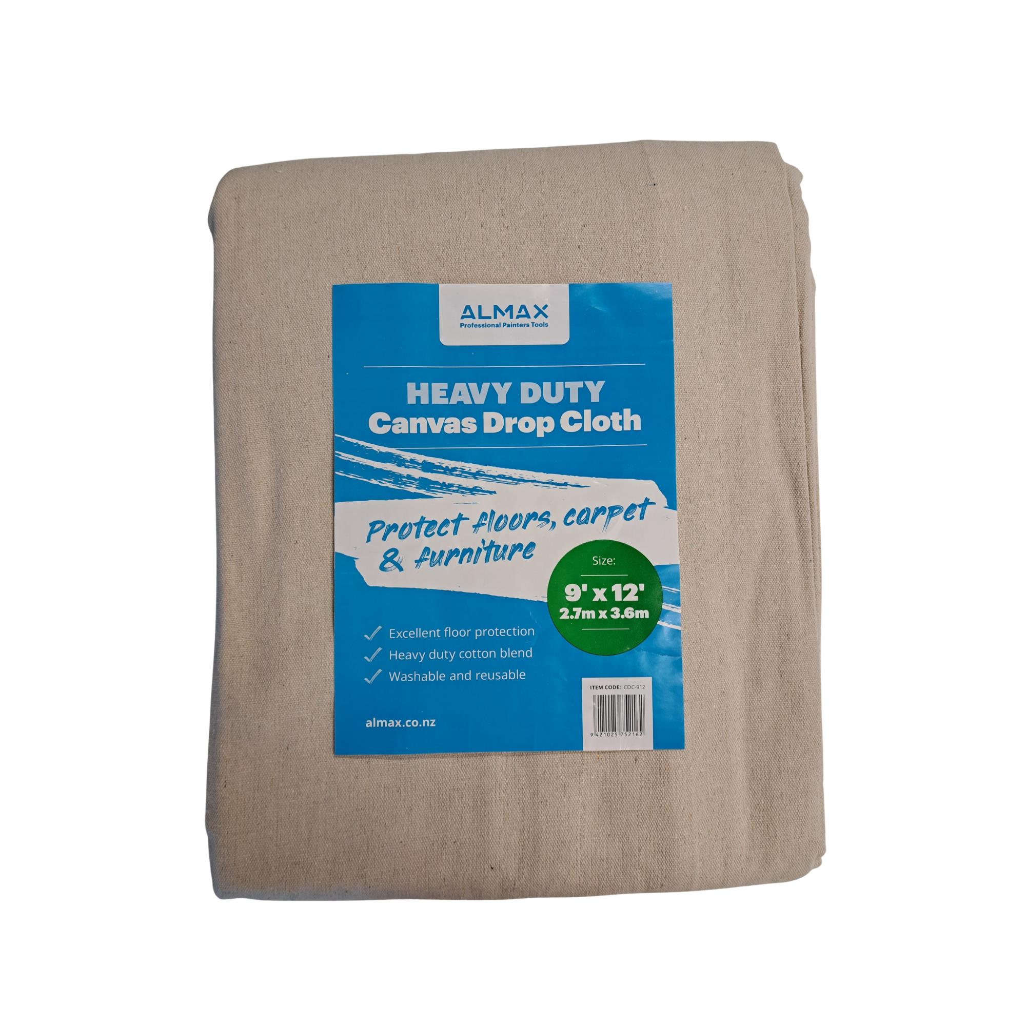 Almax® Canvas Drop Cloth  9' x 12' Heavy Duty (2.6 x 3.6m)_