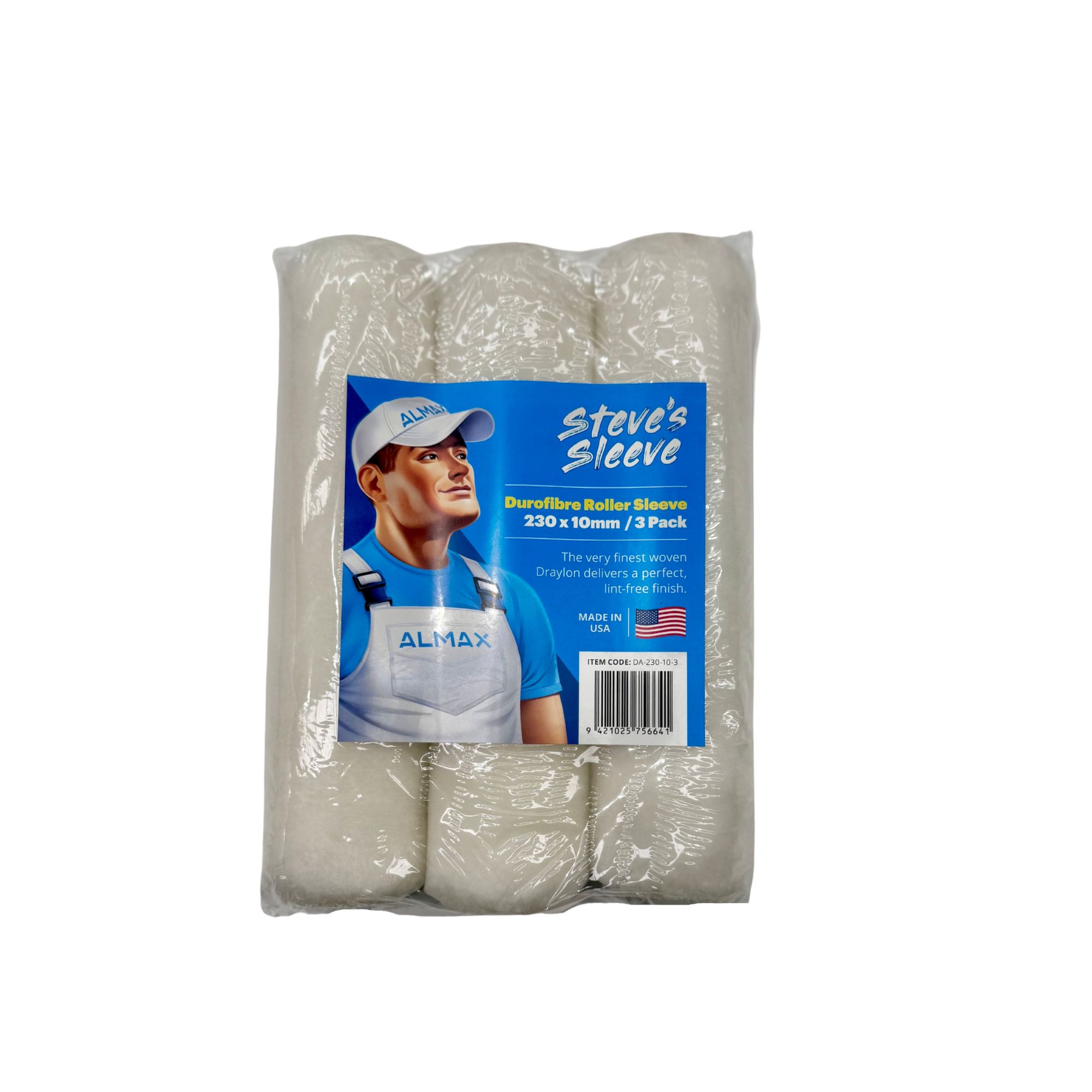 Steve's Sleeve Durofibre Paint Roller 230 x10mm 3 pack