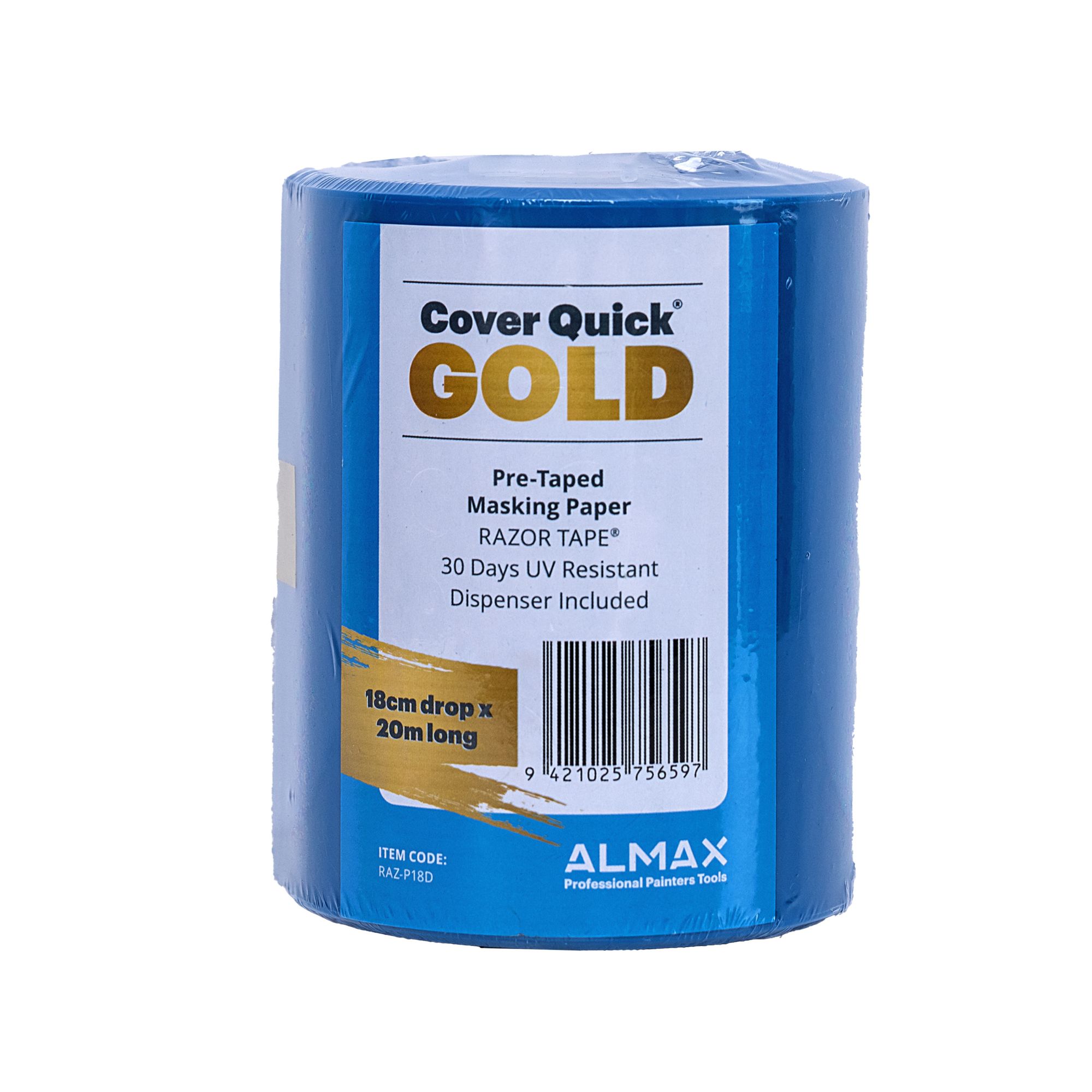 almax® razor tape® pre-taped masking paper dispenser