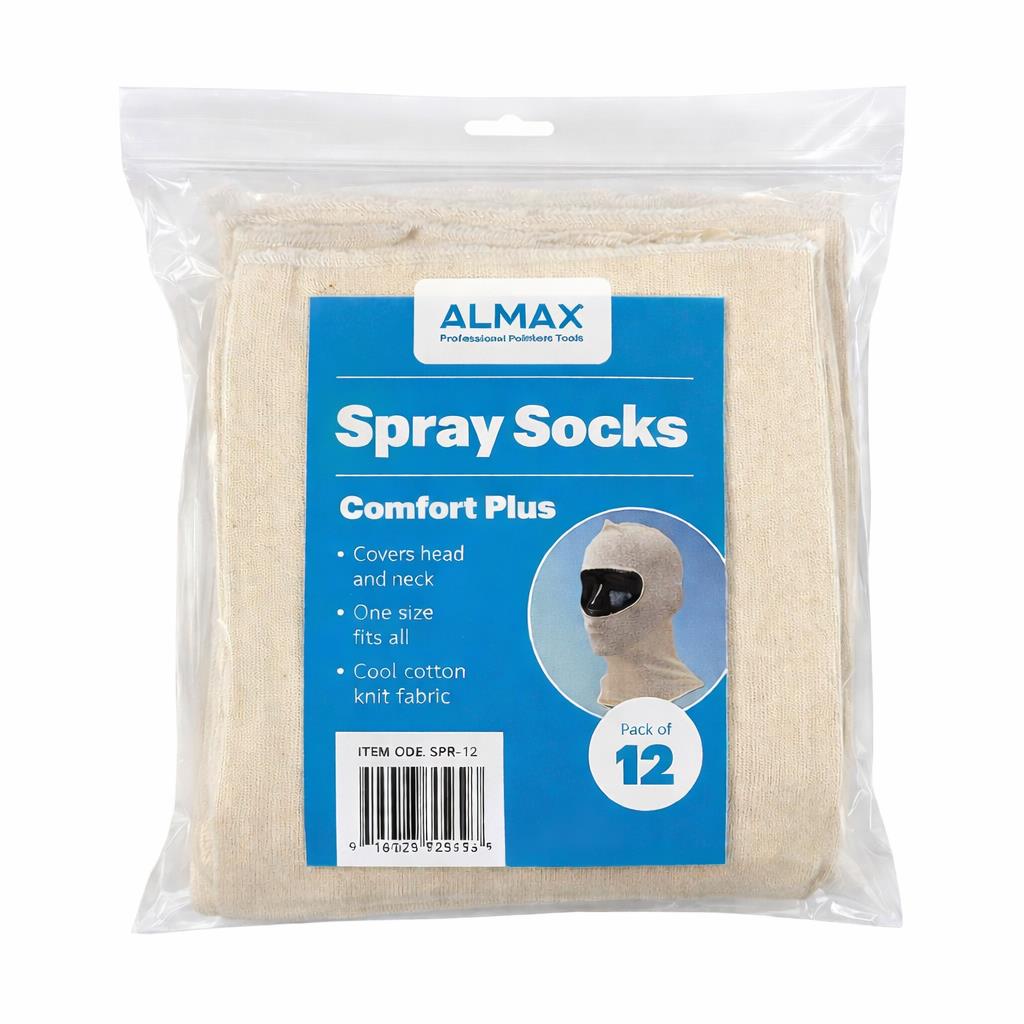 almax® spray painting head sock pkt 12