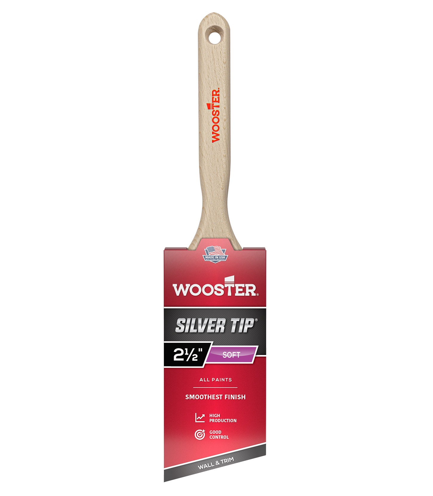 Wooster Silver Tip® AS Angle Sash 65mm Paint  Brush