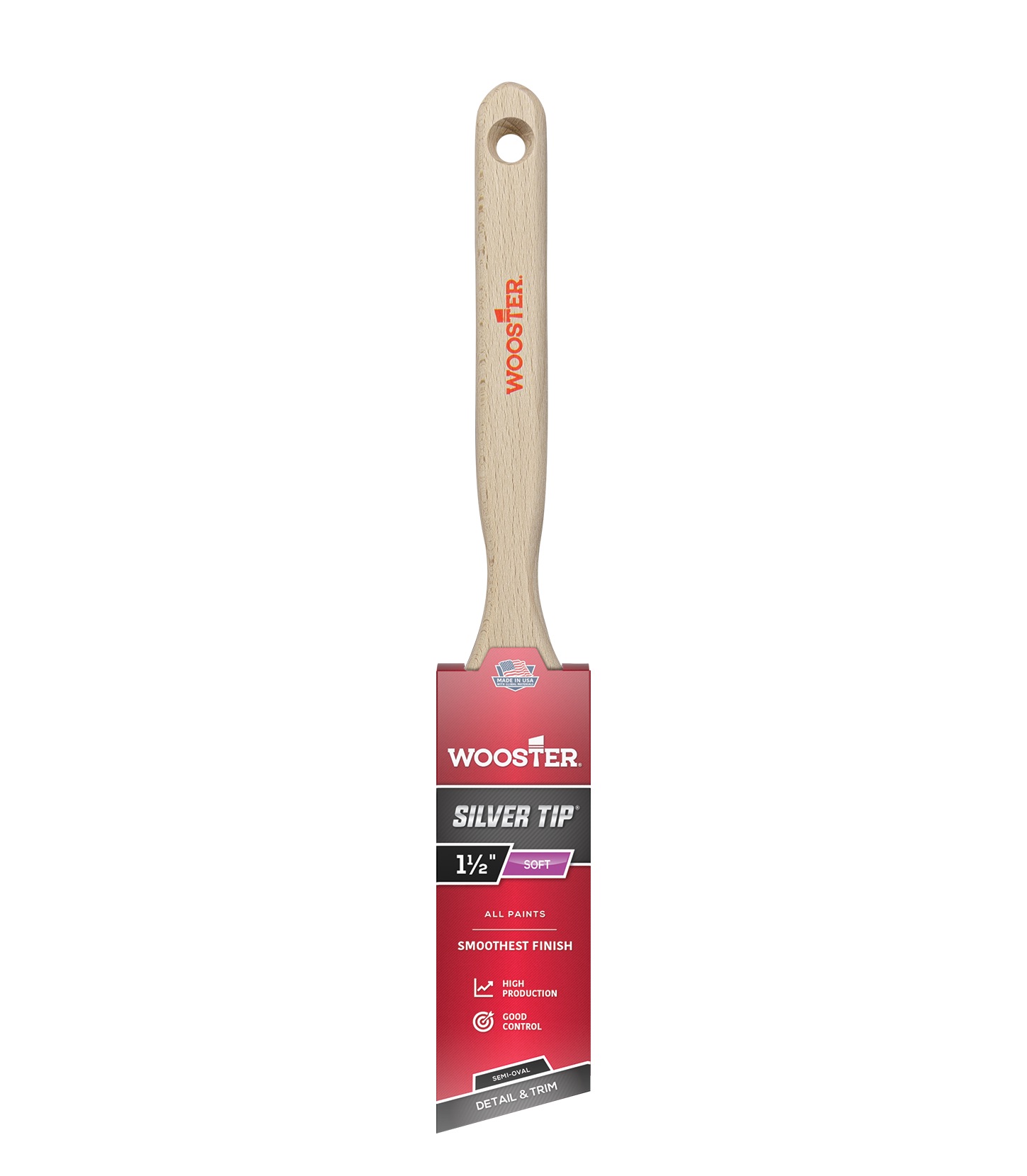 Wooster Silver Tip® Semi Oval Angle Sash Paint Brush 38mm