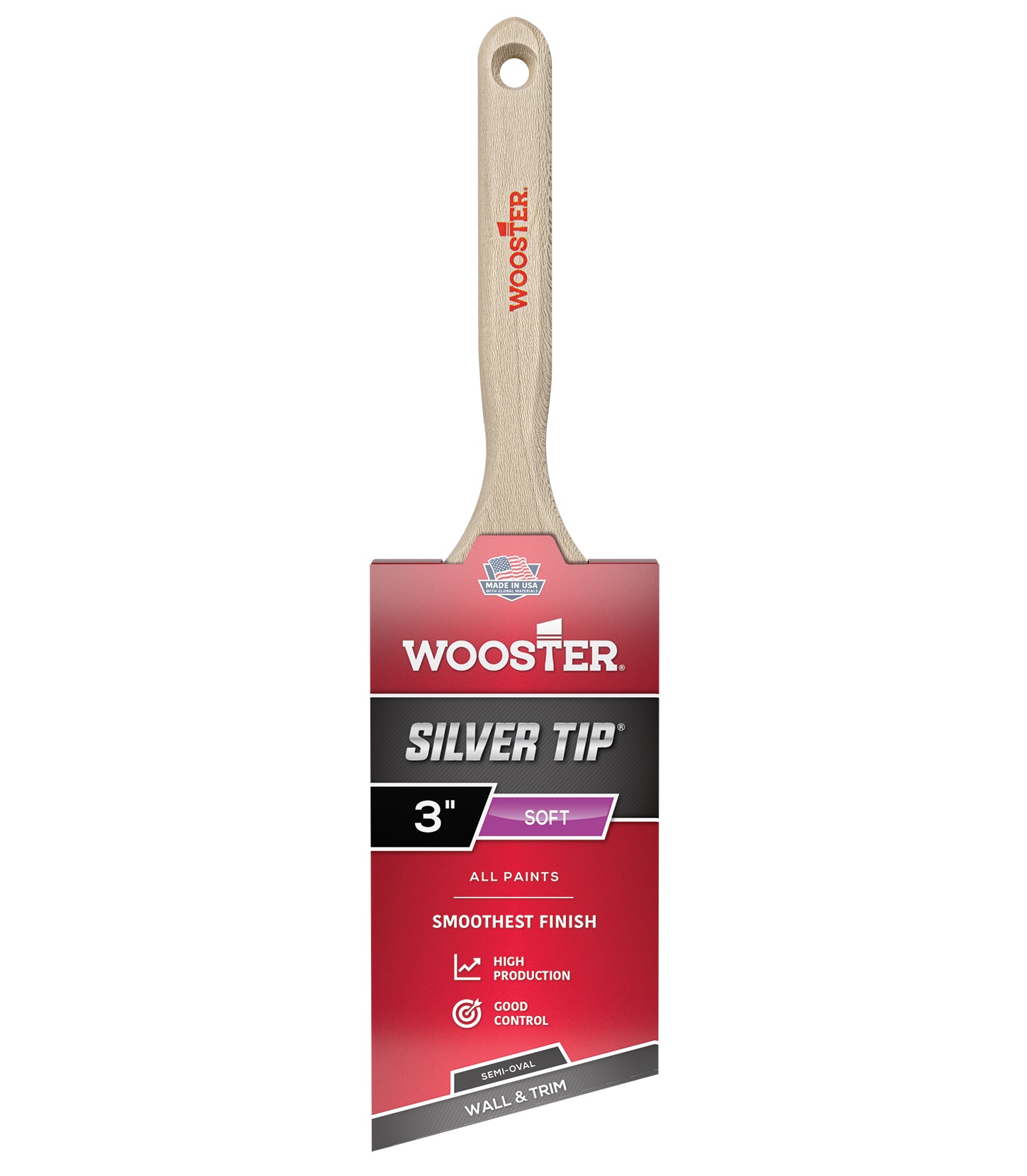 Wooster Silver Tip® Semi Oval Angle Sash Paint Brush 75mm