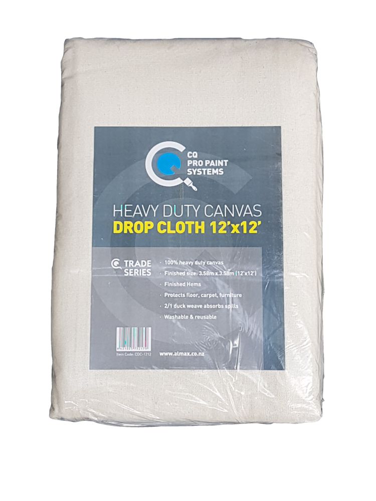 CQ Canvas Drop Cloth 12'x 12' Heavy Duty Almax
