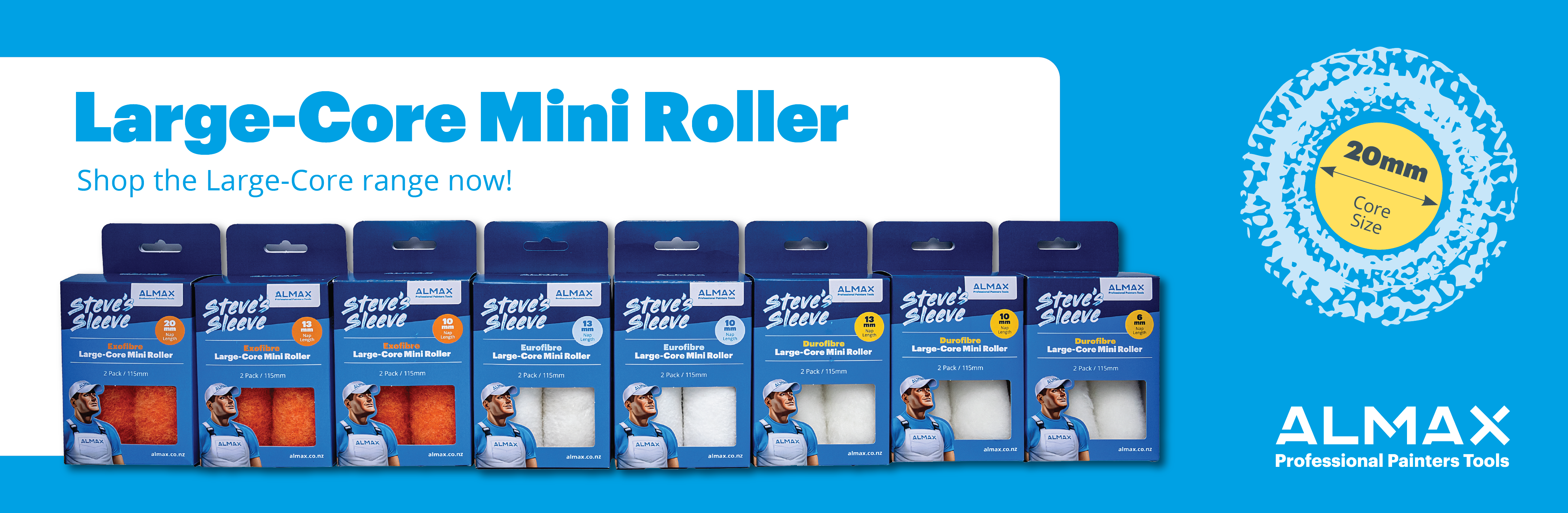 Large Core Mini Rollers